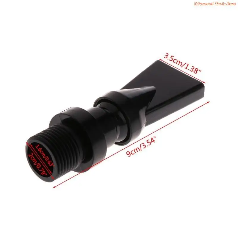 Plastics Outflow Pipe Connector Duckbill Nozzle 360° Rotatable for Aquarium W91B