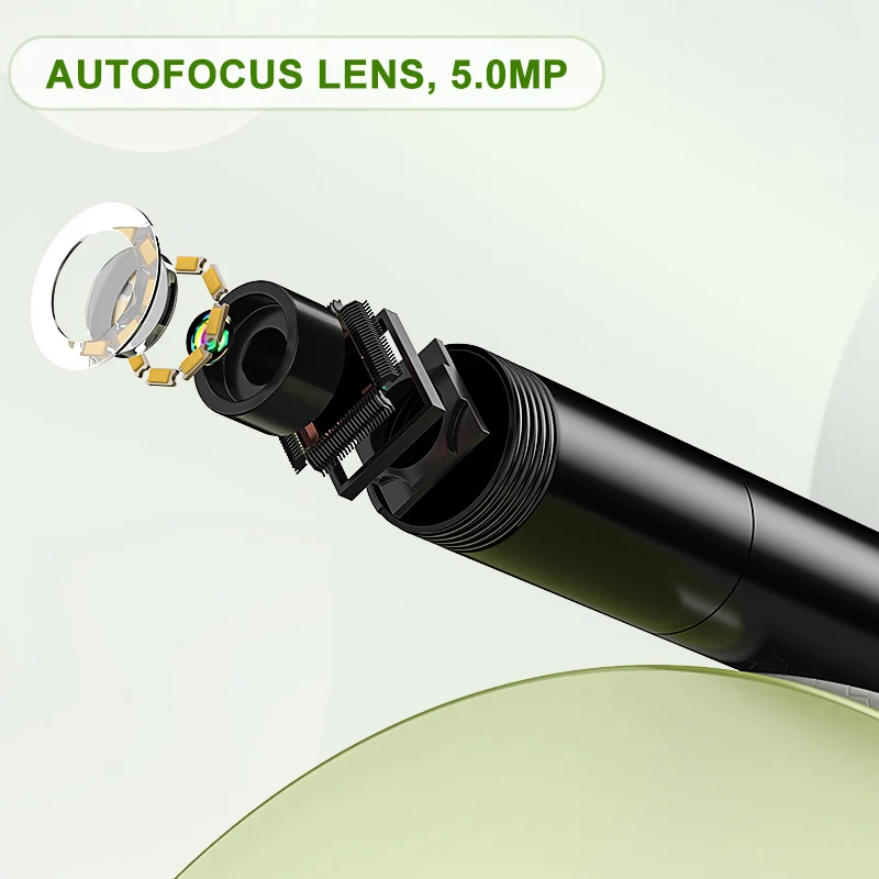 5インチIPSスクリーン内視鏡オートフォーカス8mmカメラ1920P分割設計IP67工業用内視鏡検査カメラ（パイプ、車、下水道用）