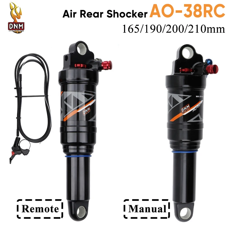 DNM Shock Absorber MTB Bike Rear Shock Absorber AO38RC Mountain Bike Rear Shocker Manual Remote 165mm 190mm 200mm 210mm MTB Part