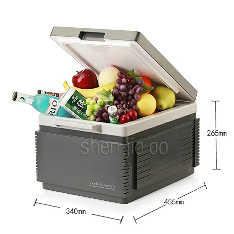 Mini Réfrigérateur de Voiture Multifonction, Domestique et Extérieur, avec Batterie Grise, 12 Litres, Portable, Bluetooth