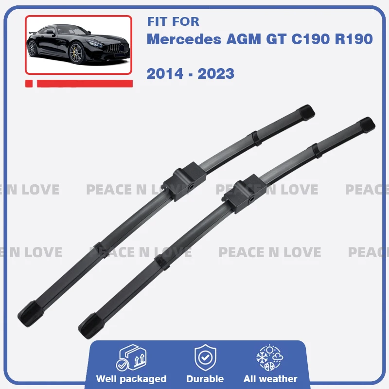 

Автомобильная передняя щетка стеклоочистителя для Mercedes AMG GT MK1 C190 R190 2014-2023 2 шт., резиновые щетки для лобового стекла, аксессуары для окон