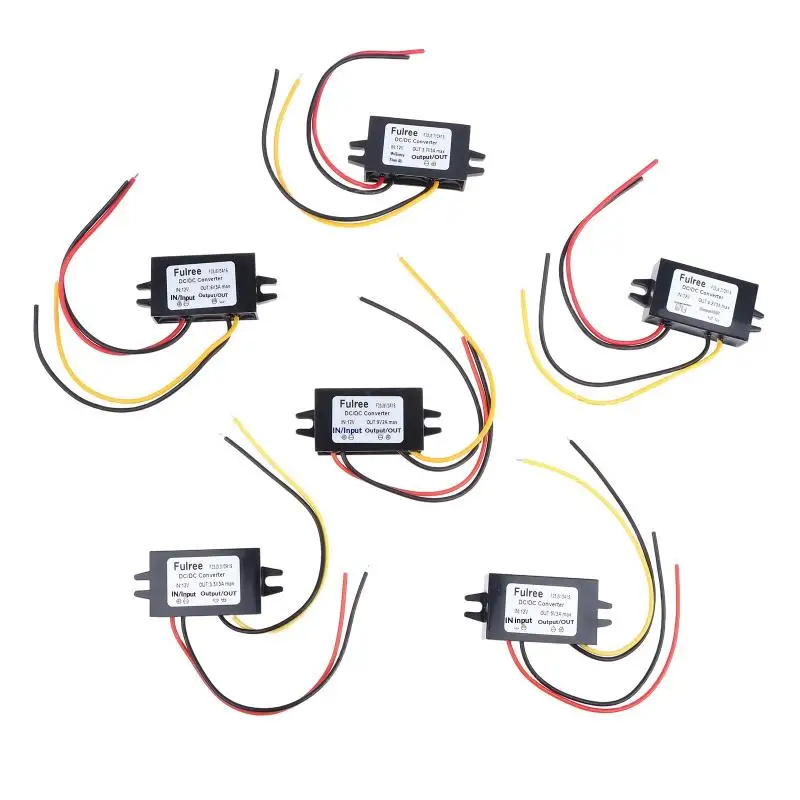 Waterproof Mini DC-DC Step Down Voltage Converter DC 12V To 3.3V 3.7V 4.2V 5V 6V 9V Car Volt Regulator Power Supply