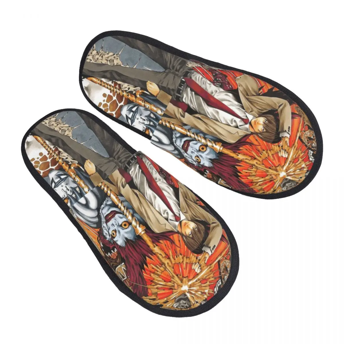 Kira The Judgement Winter House Slippers Indoor Anime Death Note Japan Manga Cozy Household Fur Slides Slippers Non-slip