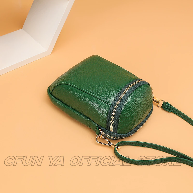 CFUN YA New Red Mini Bag For Women Real Leather Phone Key Purse Female Shoulder Crossbody Bags Necessaire 미니가방 Bolsas Para Mujer