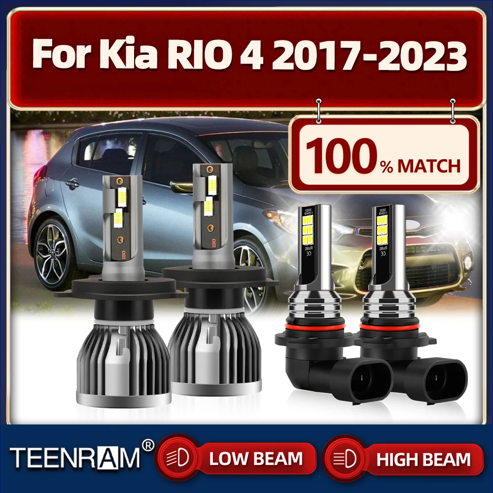 40000LM Led Headight Bulbs 240W High Power Car Headlamps 6000K Fog Lamp For Kia RIO 4 2017 2018 2019 2020 2021 2022 2023