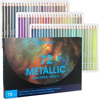 Brutfuner 24/50/72 Metallic Colored Pencils, Colored Pencils for Adult Coloring, Soft Core Coloring Pencils, Beginners Artists