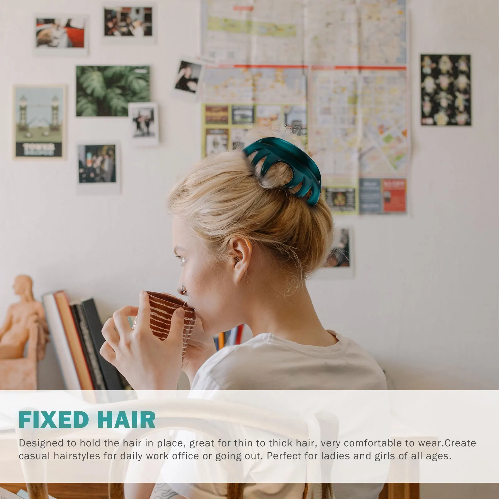 

2 шт., большие размеры, заколки для волос, акриловая заколка для челюстей, женский зажим для волос, идеально подходящий для офиса, повседневная заколка для челюсти, заколка с когтями