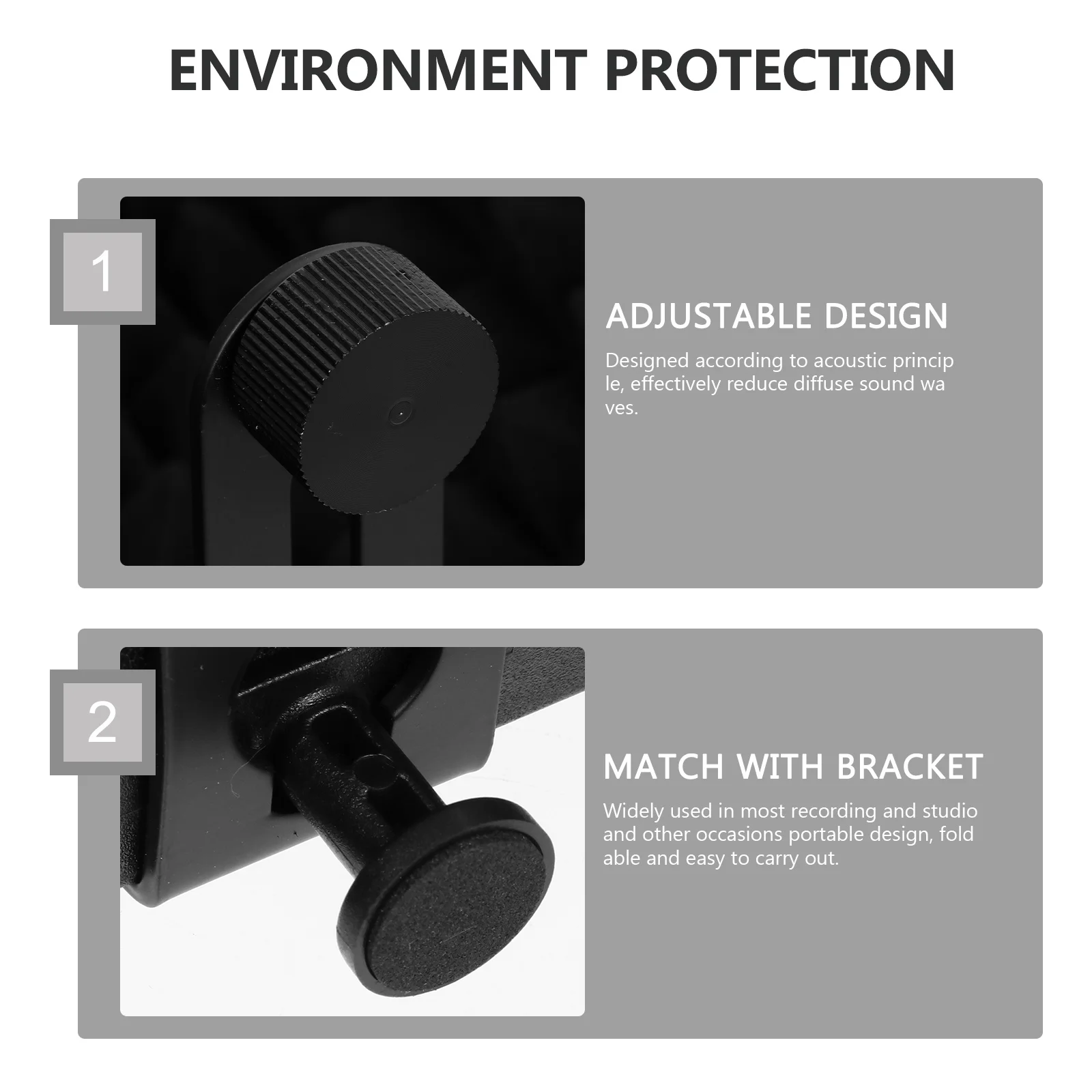 

1Pcs Foldable Microphone Windproof Shield Three-Panel Adjustable Sound Filter for Professional Personal Recording Network Video