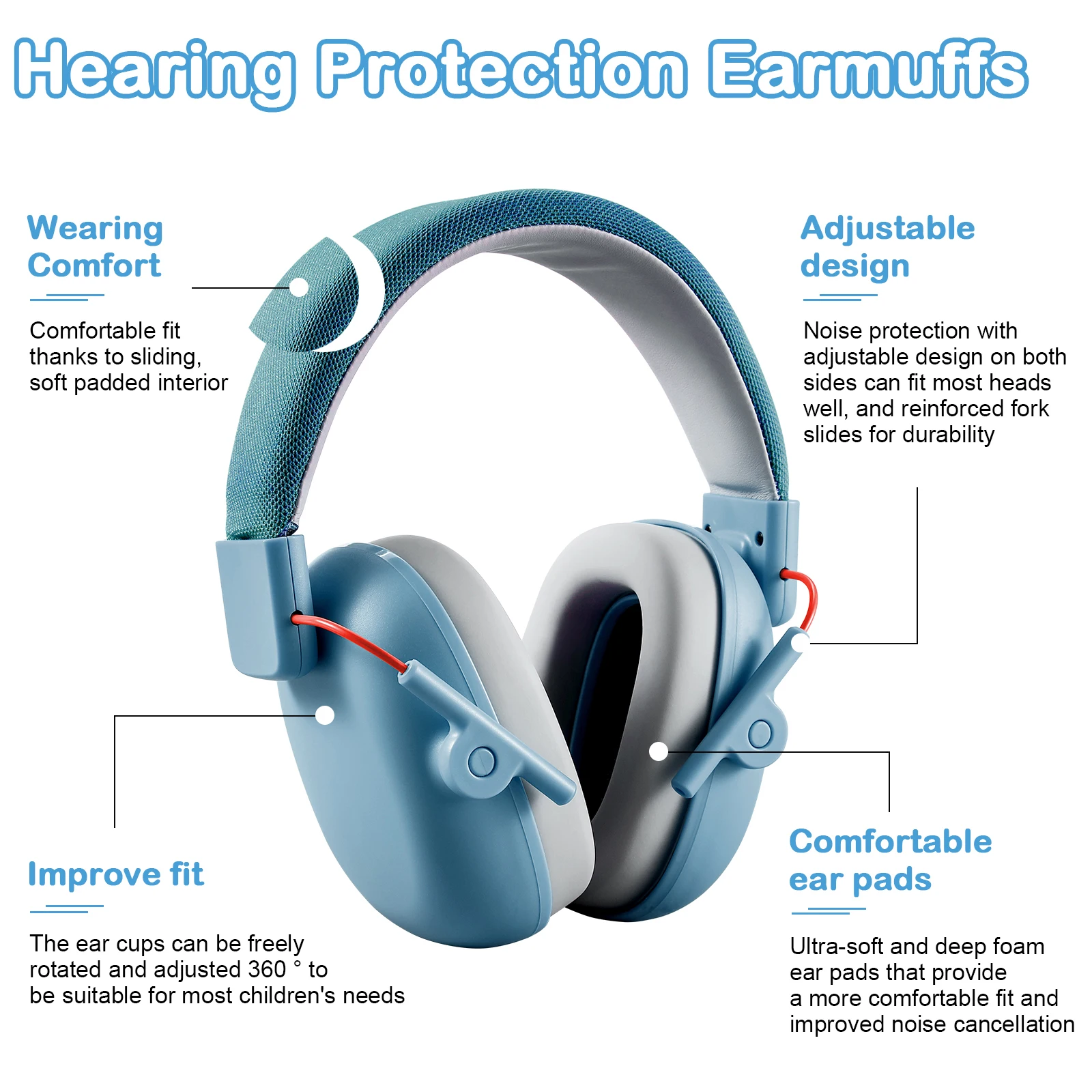 YHKEMA Upgraded Kids Ear Protection Noise Cancelling HeadPhones Protection Baby Noise Reduction