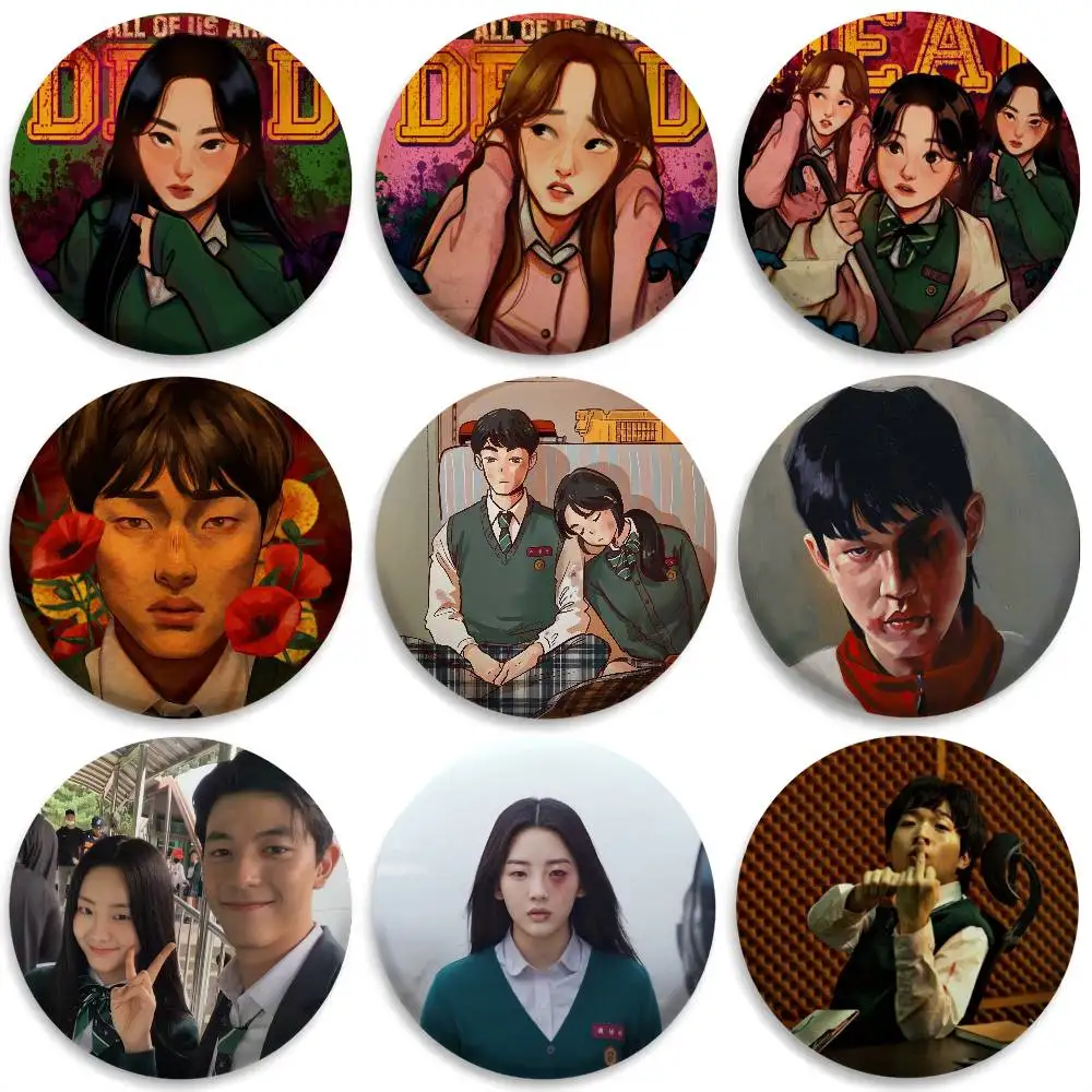 

All Of Us Are Dead Thriller Badges Round Exquisite Badge Brooches Creative Pins For Clothes Hat Backpack Gift Accessories