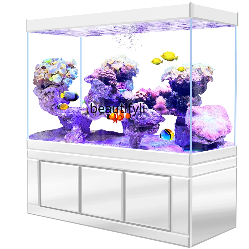 

Fish Tank New Living Room Large Light Luxury Partition Screens Hallway Home Floor Ecological Fish Globe Aquarium