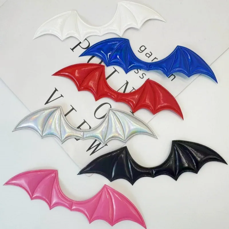 Ultrasonic embossed leather demon bat wings DIY handmade hair accessories Halloween vampire wing accessories