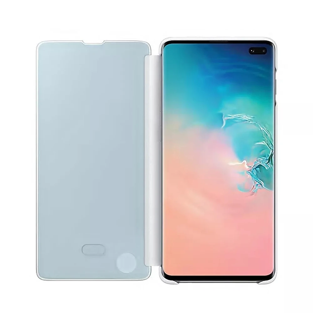 

Оригинальный флип-чехол SAMSUNG Galaxy S10 + S-View Galaxy S10 + S10 Plus, чехол Clear View, оригинальный зеркальный чехол EF-ZG975