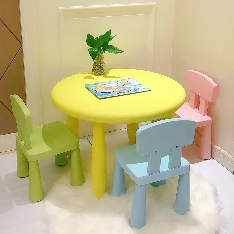 Pink Kawaii Early Education Kids Study Table and Chair Set Safe and Sturdy Furniture for Kindergarten Learning Play Baby Desk