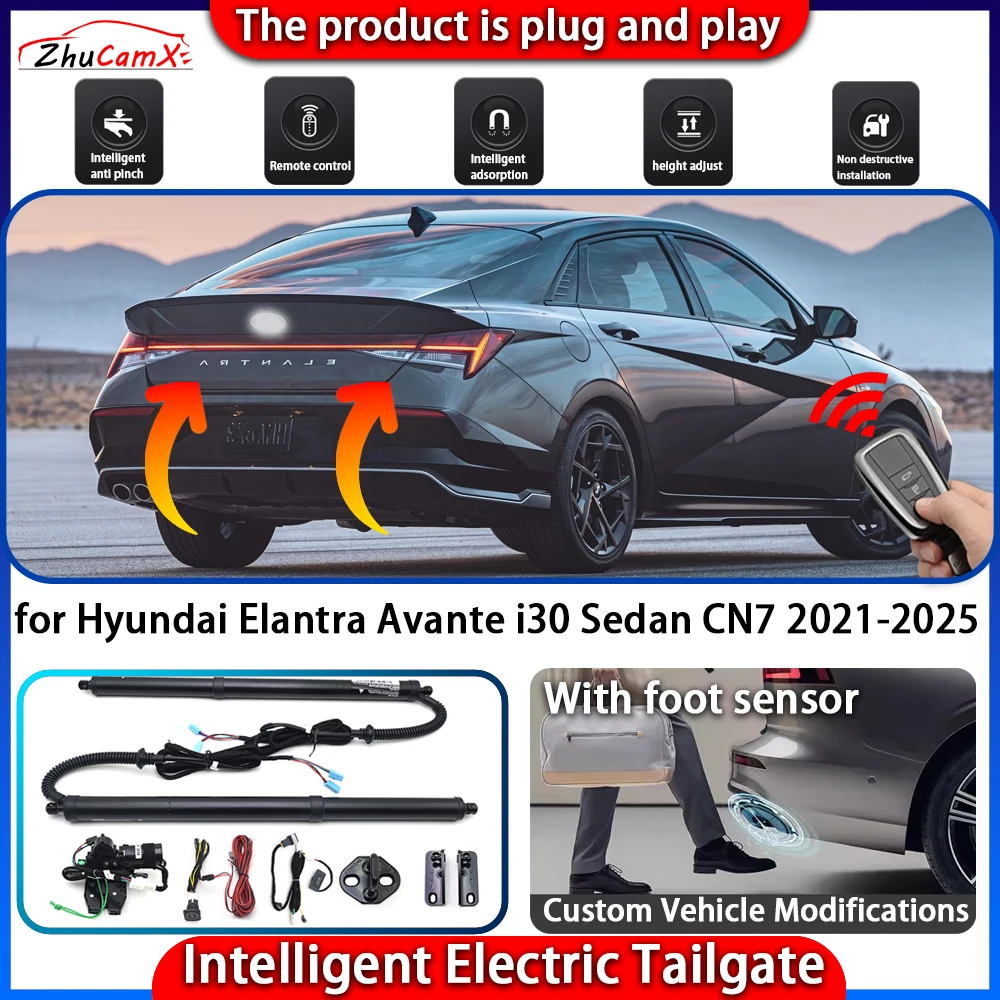 Smart Powered Tailgate System for Hyundai Elantra Avante I30 Sedan CN7 2021-2025 Automatic Intelligent Trunk Lift Control Kit