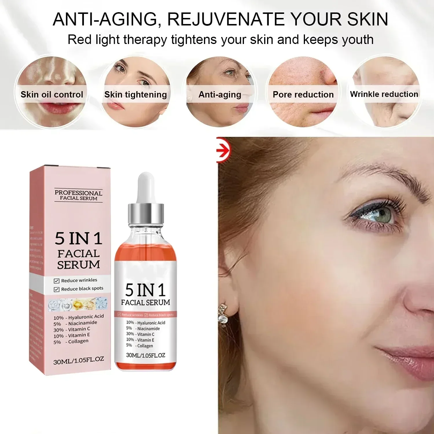 

ttyAnti-Wrinkle Face Serum Benefits for Youthful Skin Firming Skin, Moisturizing Brightening