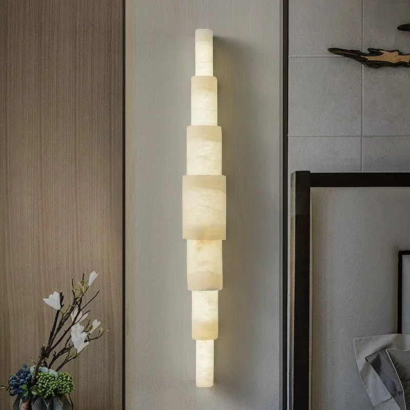 

2026 New marble ceiling wall lamp, hardware lustre, dimmable, suitable for dining room, living room Home interior lighting