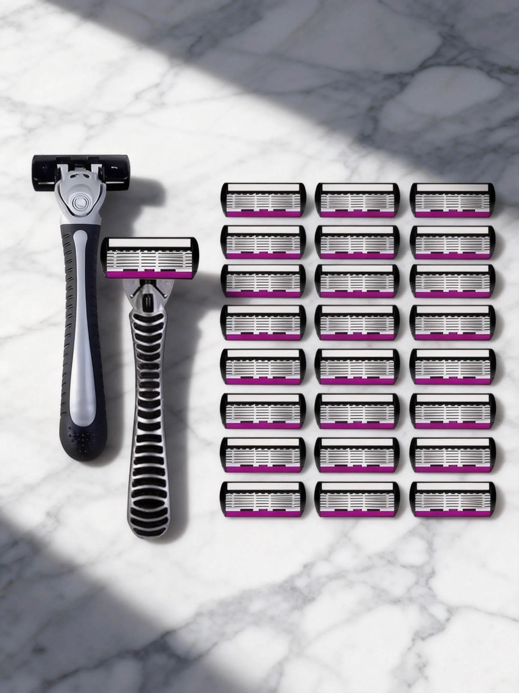 Cuchillas de Afeitar de Alta Calidad para Hombre, 6 Capas, Acero Inoxidable Alemán, Cartuchos de Afeitar Compatibles con Máquinas de Afeitar