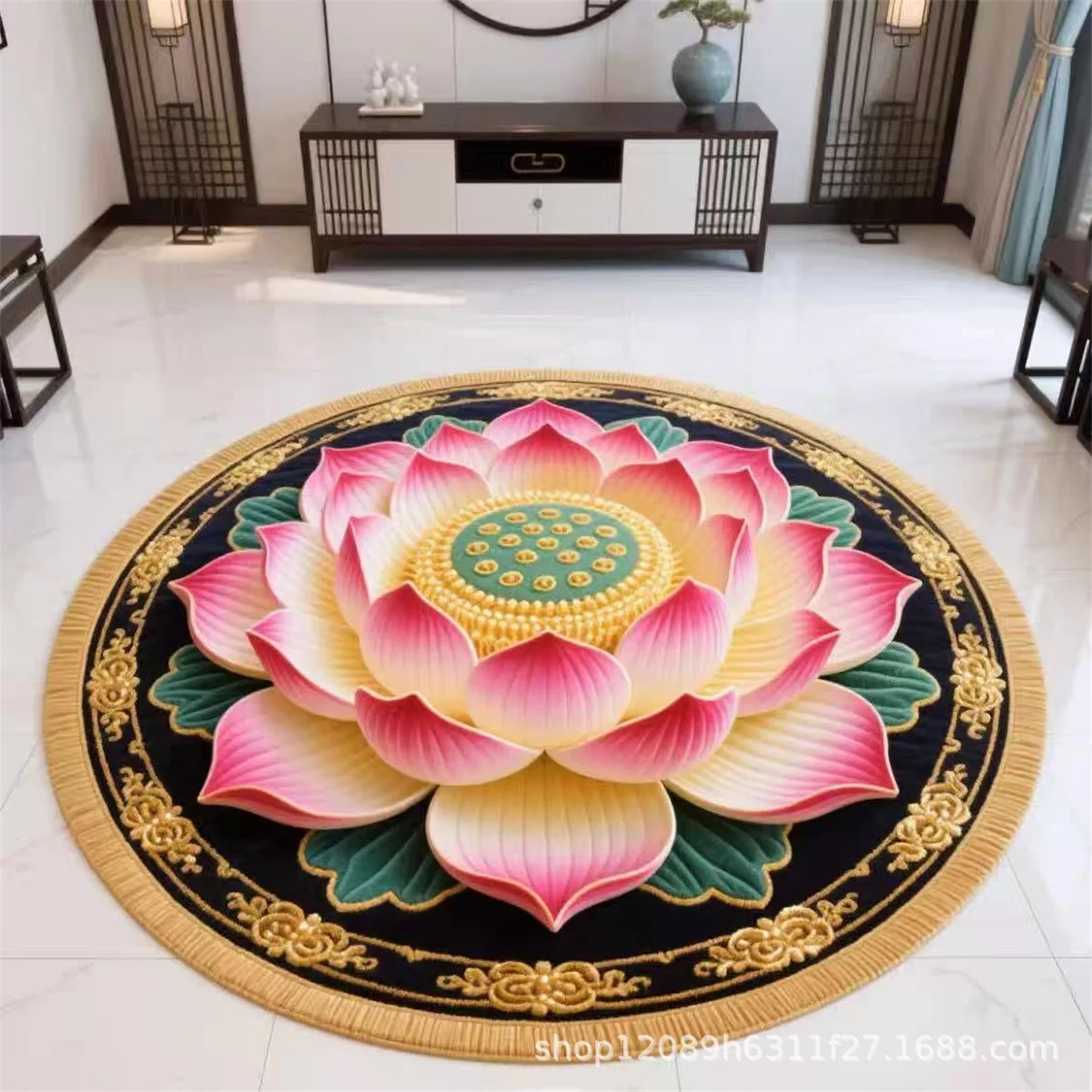 Home temple ancestral hall immortal meditation large worship mat Buddha worship blanket Buddhist hall kneeling crystal velvet li