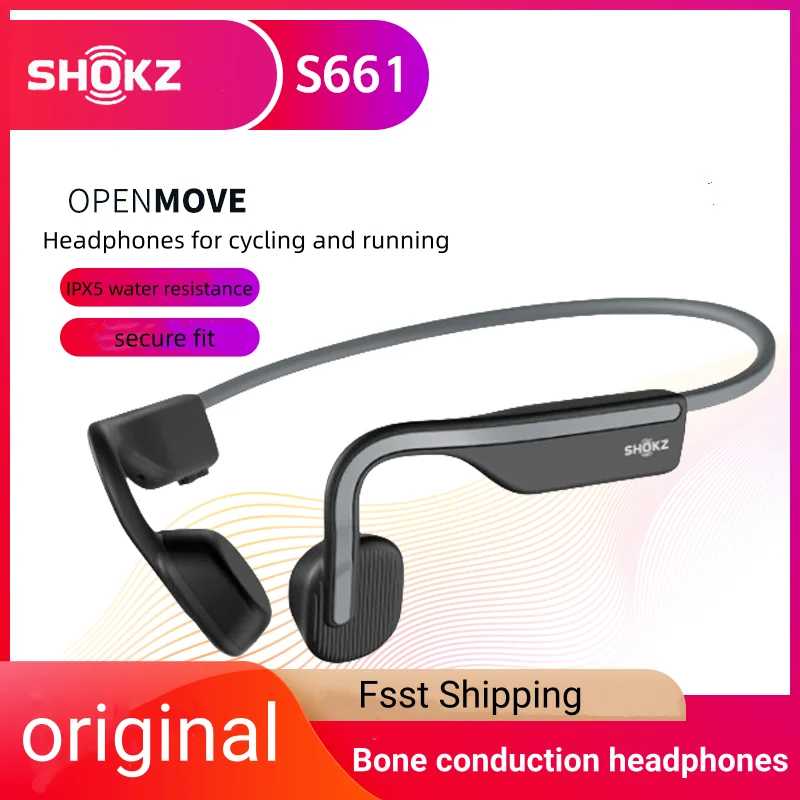 オリジナル SHOKZ OpenMove S661 骨伝導イヤホン IP55 防水ワイヤレス