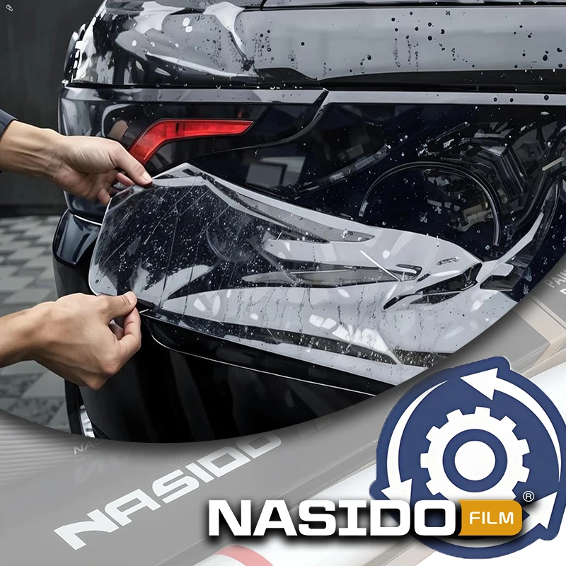 ฟิล์มกันรอย NASIDO Self-Healing ขนาด 1.52*15 เมตร เงาสูง ป้องกันการเหลือง ความหนา 6.5mil 7.5mil 8.5mil ฟิล์ม PPF TPU สำหรับปกป้องสีรถยนต์