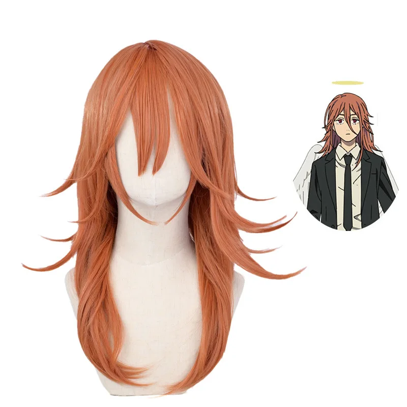 

Comic Wig Cosplay Chainsaw Man Chainsaw Man Angel Demon Dark Orange Anti Curling Headgear Wholesale 620321