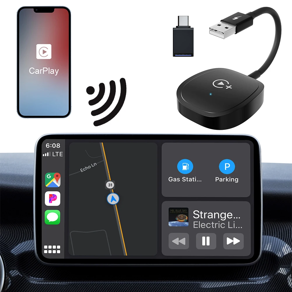 

Wired To Wireless Carplay Car AI Box Auto Connect Smart USB Dongle Bluetooth WiFi for OEM Wired CarPlay Car Systems