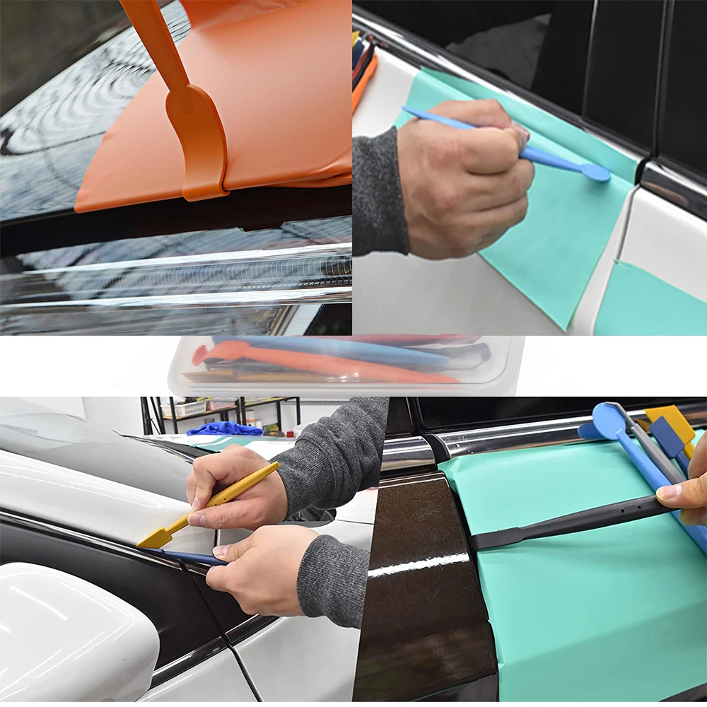 TOFAR Carbon Fiber Film Magnetic Vinyl Car Wrap Micro Stick Squeegee Set Window Tint Scraper Sticker Install Tucking Tools Kit