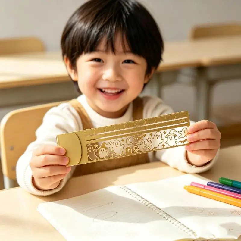1Pc Adorable Cat Double Sided Ruler Bookmark Creative Measuring Tool For Planner Notes Student Stationery Holiday Gift