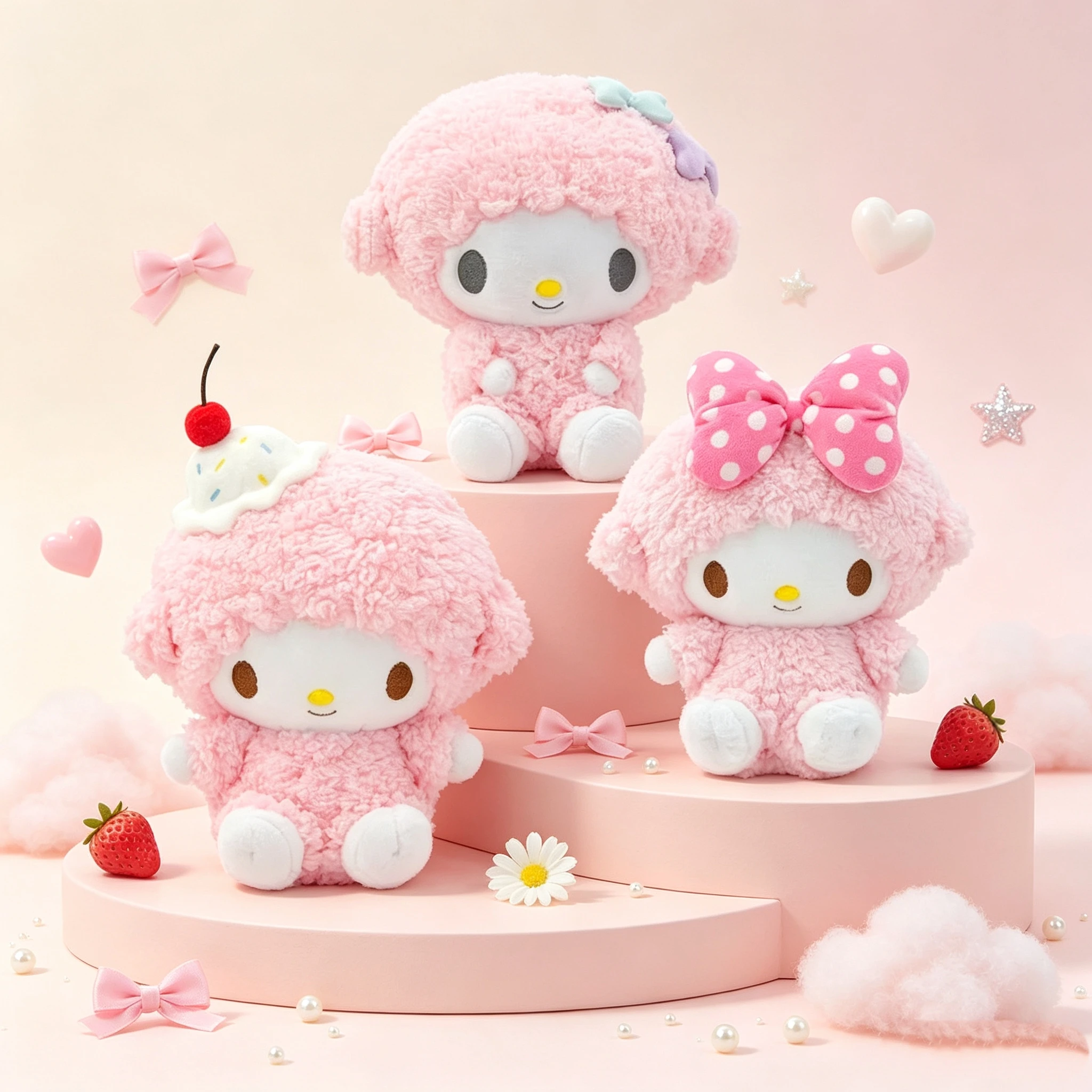 Sanrio Anime Kawaii Piano Lamb Doll Cute Plush Doll Bedroom Pillow Ornaments Cartoon Girl Bag Pendant Keychain Toy Birthday Gift