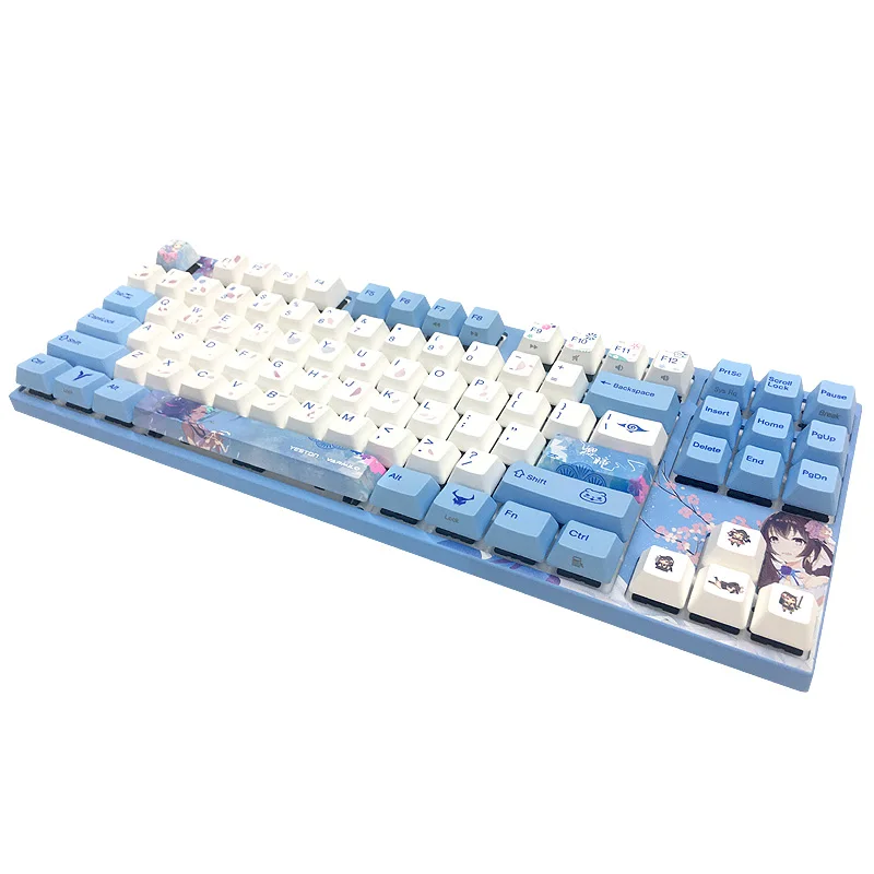 Imagem -03 - Yeston Sakura x Varmilo Co-branded 87key Sakura Hitomi Teclado Mecânico de Edição Limitada