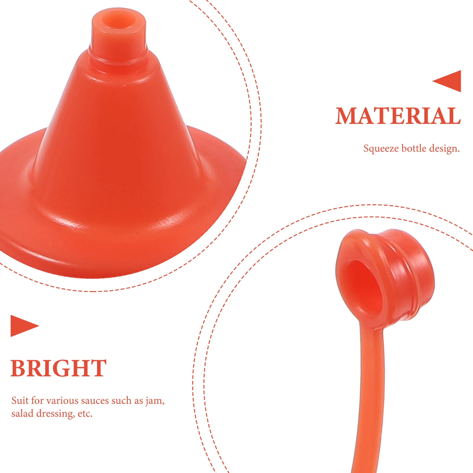 

4pcs Squeeze Bottles Condiment Sauce Storage Kitchen Gadgets Refillable Salad Dressing Containers Household Syrup for Easy