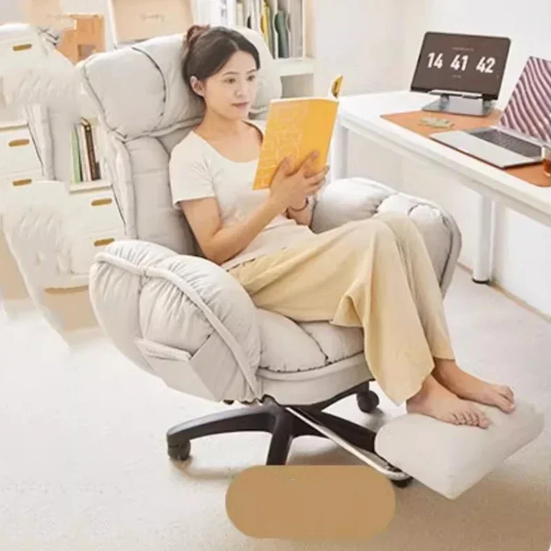 Footrest Wheels Office Chair Kids Velvet Reading Cheap Backrest Student Relaxing Office Chair Throne Muebles Home Furniture