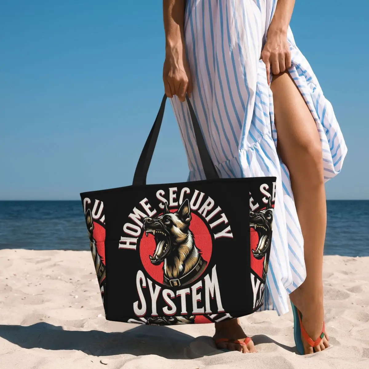 K9 Unit Malinois Belgian Shepherd Dog Beach Tote Bag Sport Gym Yoga Duffle Large Tote Bag Women Travel Bag Fitness bag