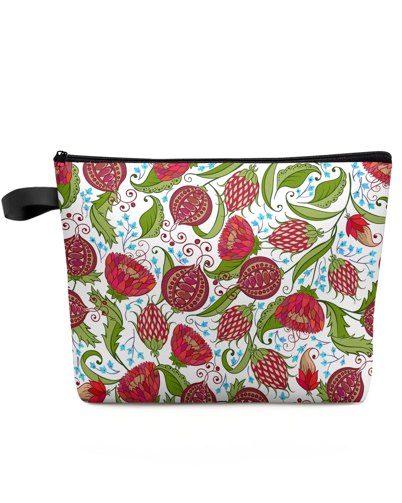 Pomegranate Flower Makeup Bag Pouch Travel Essentials Lady Women Cosmetic Bags Toilet Organizer Kids Storage Pencil Case