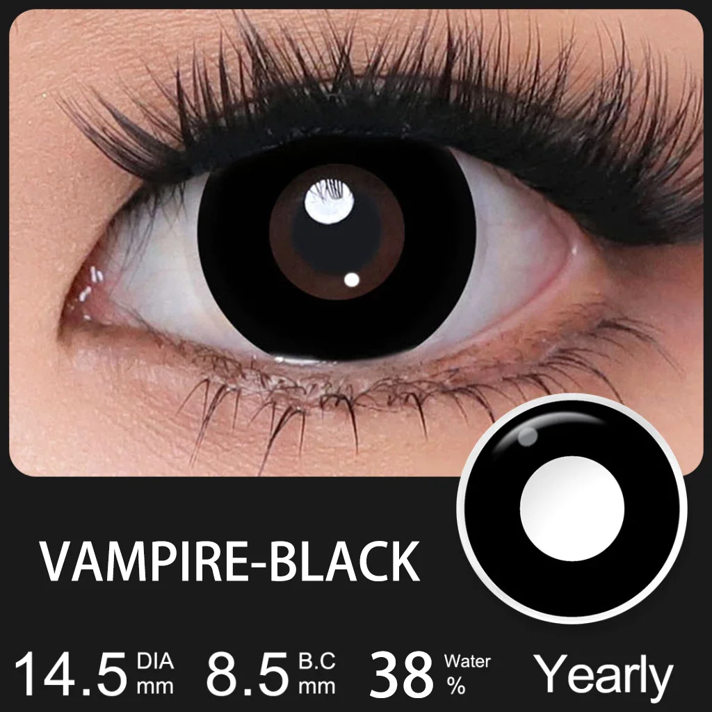 FUNSACHY Cosplay Zwart Wit Contactlenzen voor Ogen 1 Paar Gekleurde Anime Lens Oogmake-up Leerling Halloween Vrouwen mannen Accessoires