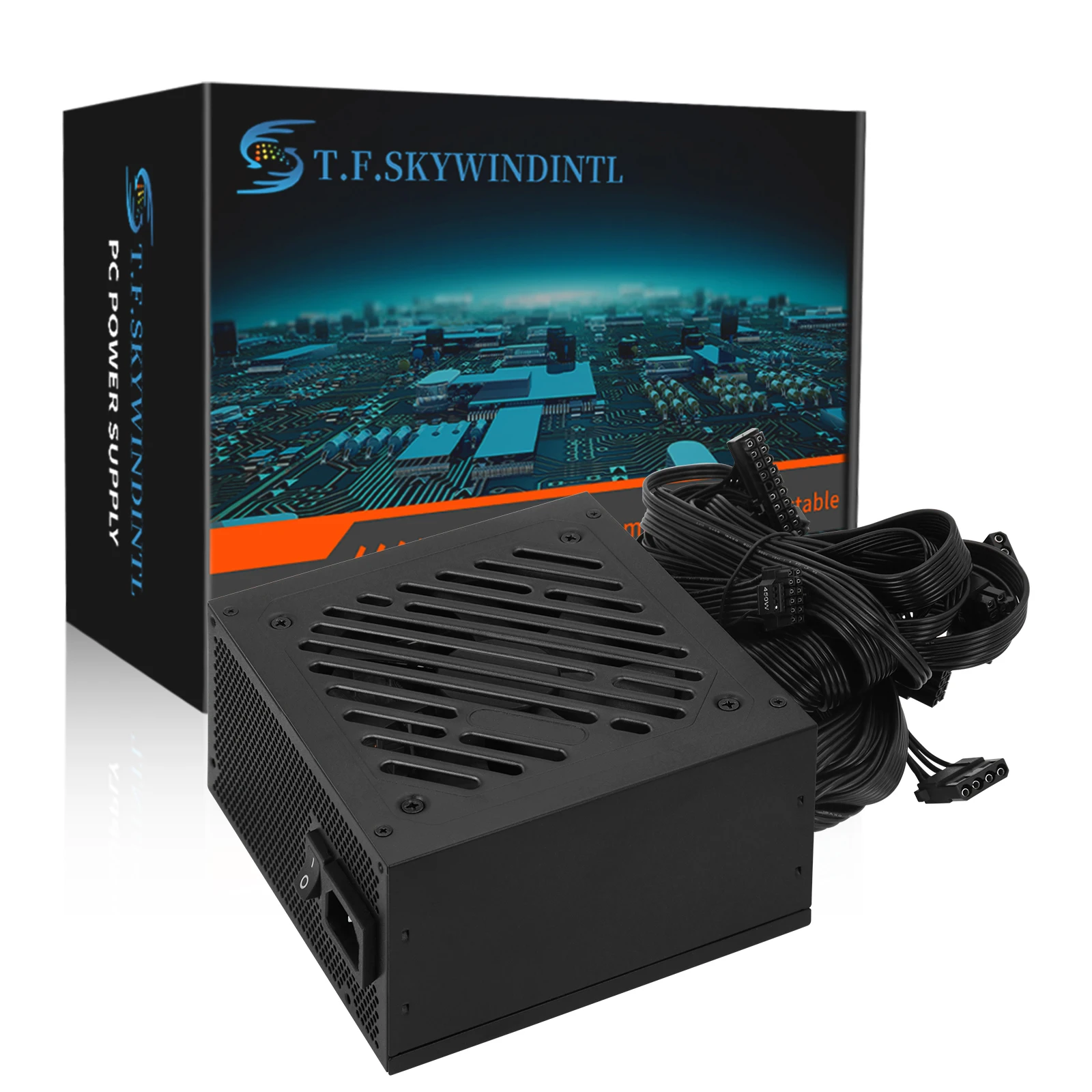 850W ATX PC Power Supply ATX 3.0 PSUs with 12VHPWR Cable PCIe 5.1 Ready 120mm Low-Noise Fan