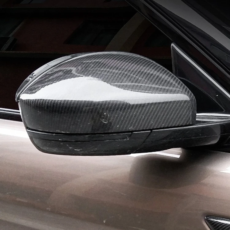 Dry Carbon Fiber Sticker-On Mirror Cover Caps For Range Rover Evoque L551 Velar Discovery Sport L550 2019-2026 Rearview Shell