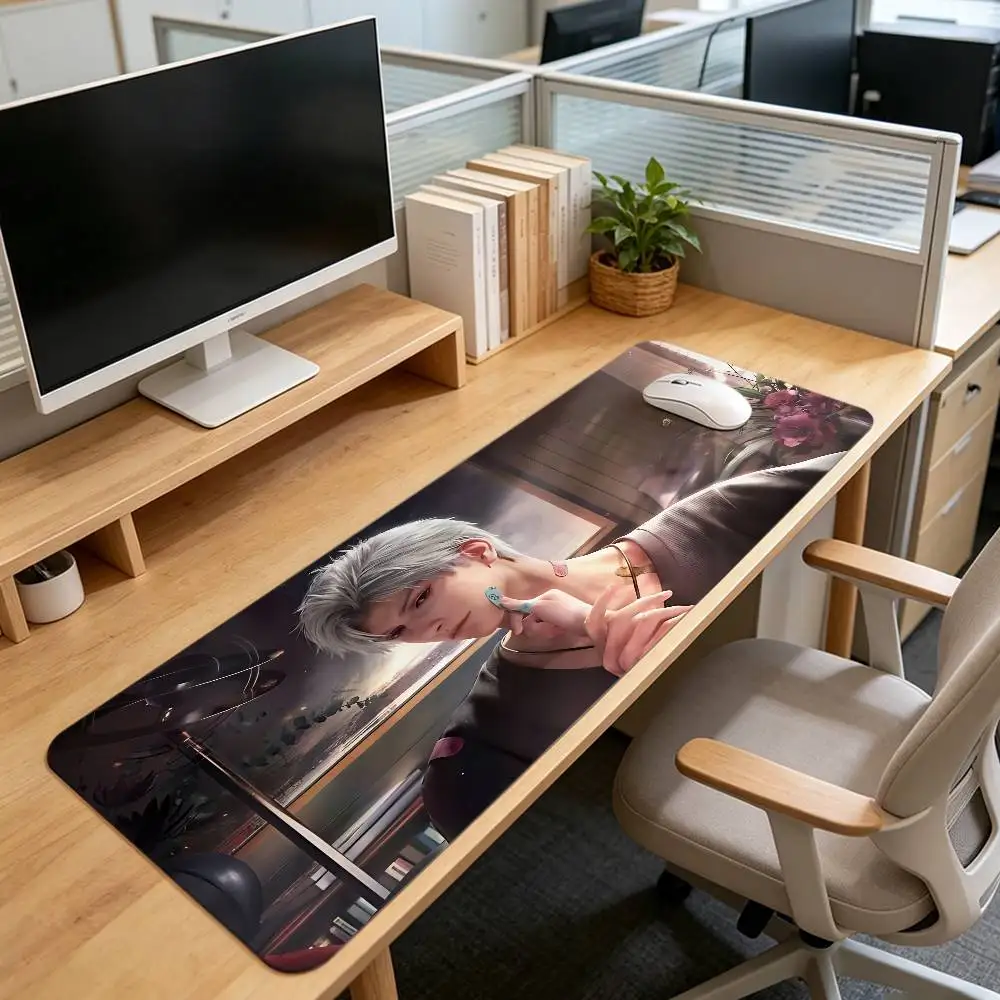 Love And Deep Space Sylus Gaming Mouse Pad Non-Slip Lock Stitched Edge Large Office Desk Mat For Computer And Keyboard