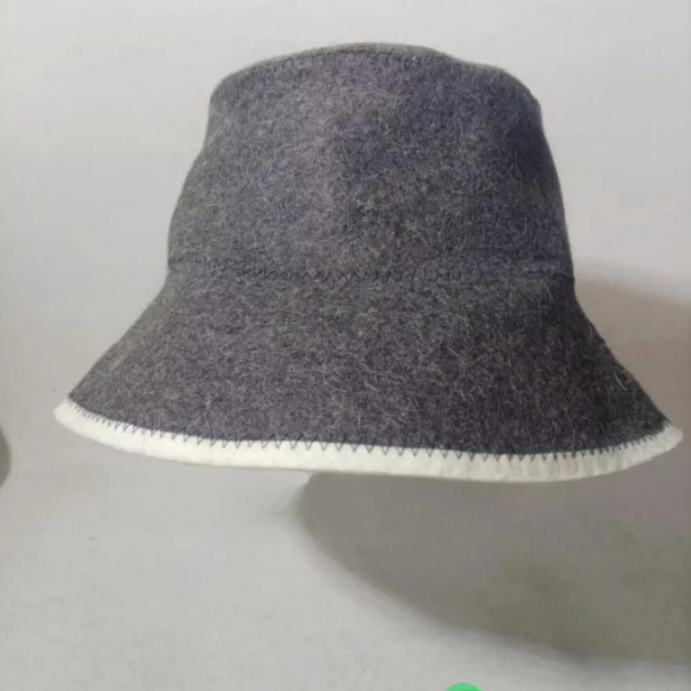 Heat Protective Wool Felt Sauna Hat For Hair And Head Absorbent Fisherman Style Cap Designed For Use In Saunas And Steam Rooms