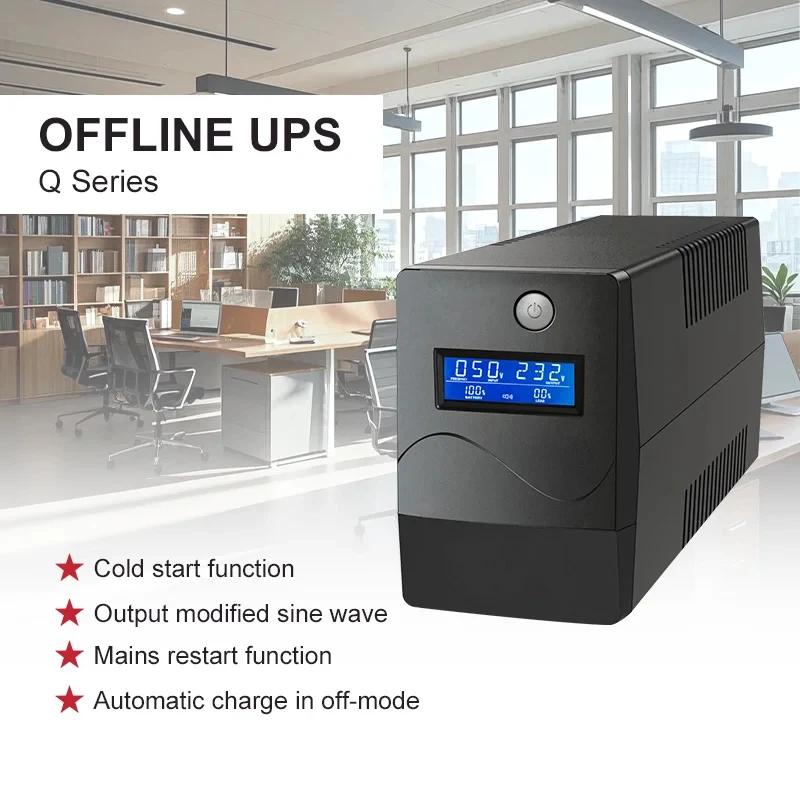 Wholesale Line Interactive UPS 12V/7AH Battery Simulated  Pure Sine Wave Small Offline Mini UPS for Laptop Computer