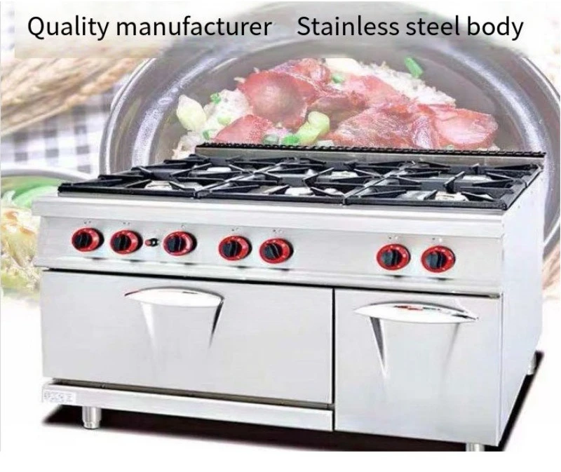 Large freestanding 8 burner cooker stove gas safe range kitchen machine with 2 commercial gas ovens