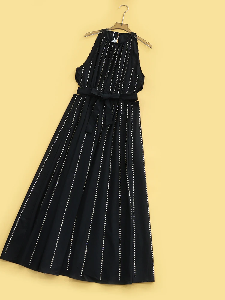 Heidd Long Diamond Embellished Sleeveless Dress Elegant A-Line Silhouette Formal Occasion Ready-to-Wear Summer 2026 Collection view 2
