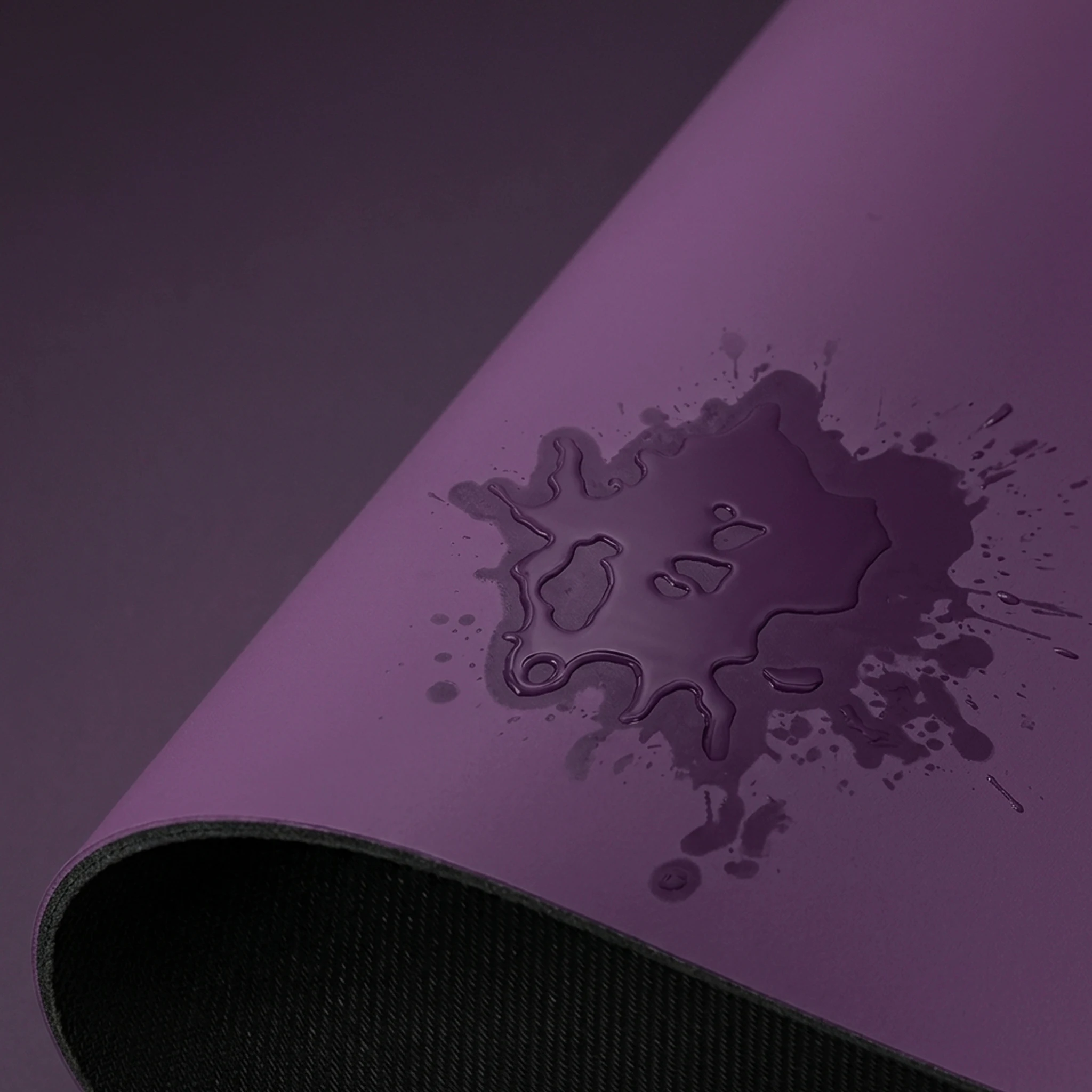 Oval PU 5mm Yoga Mat Eco-Friendly Professional Workout Mat Sound Insulation Shock Absorption Anti-Slip Water Absorbent Surface