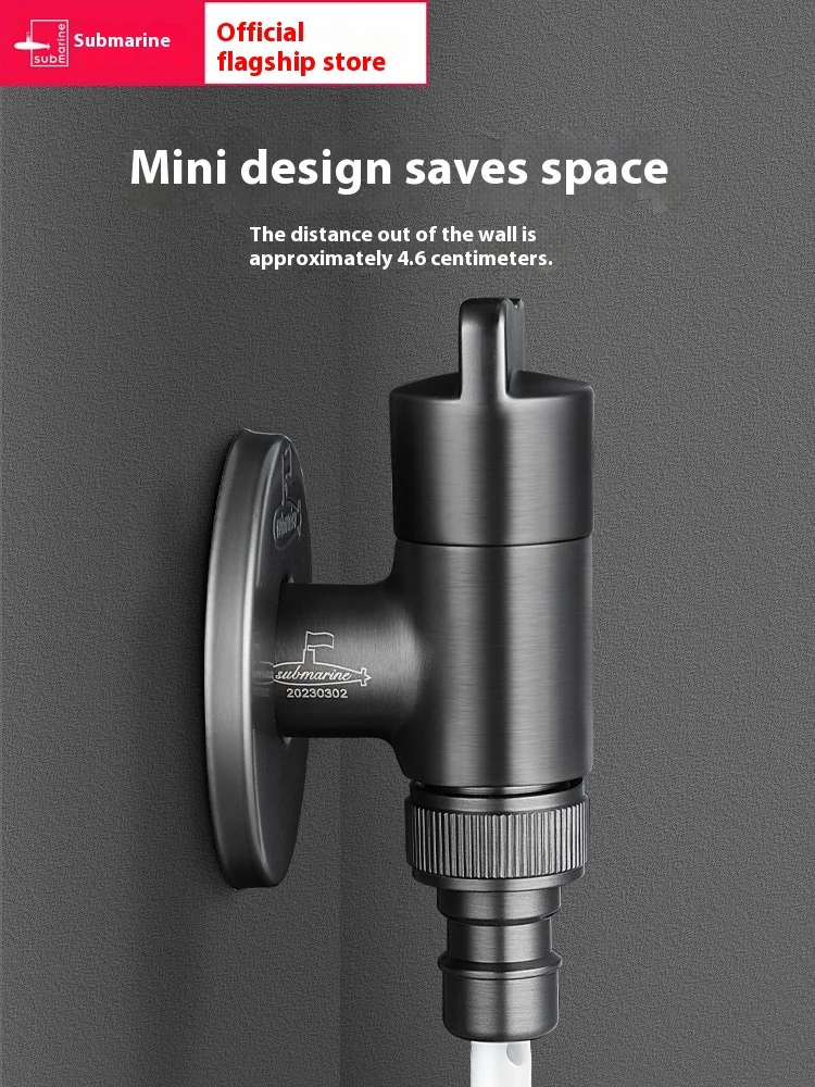 Faucet for automatic washing machine Household all-copper automatic water stop valve 46 sub-connector