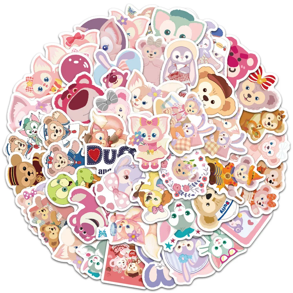 

10/30/50pcs Cute LinaBell Duffy Bear Stickers Disney Series Cartoon Decals for Kids Toy Phone Suitcase Guitar Graffiti Sticker