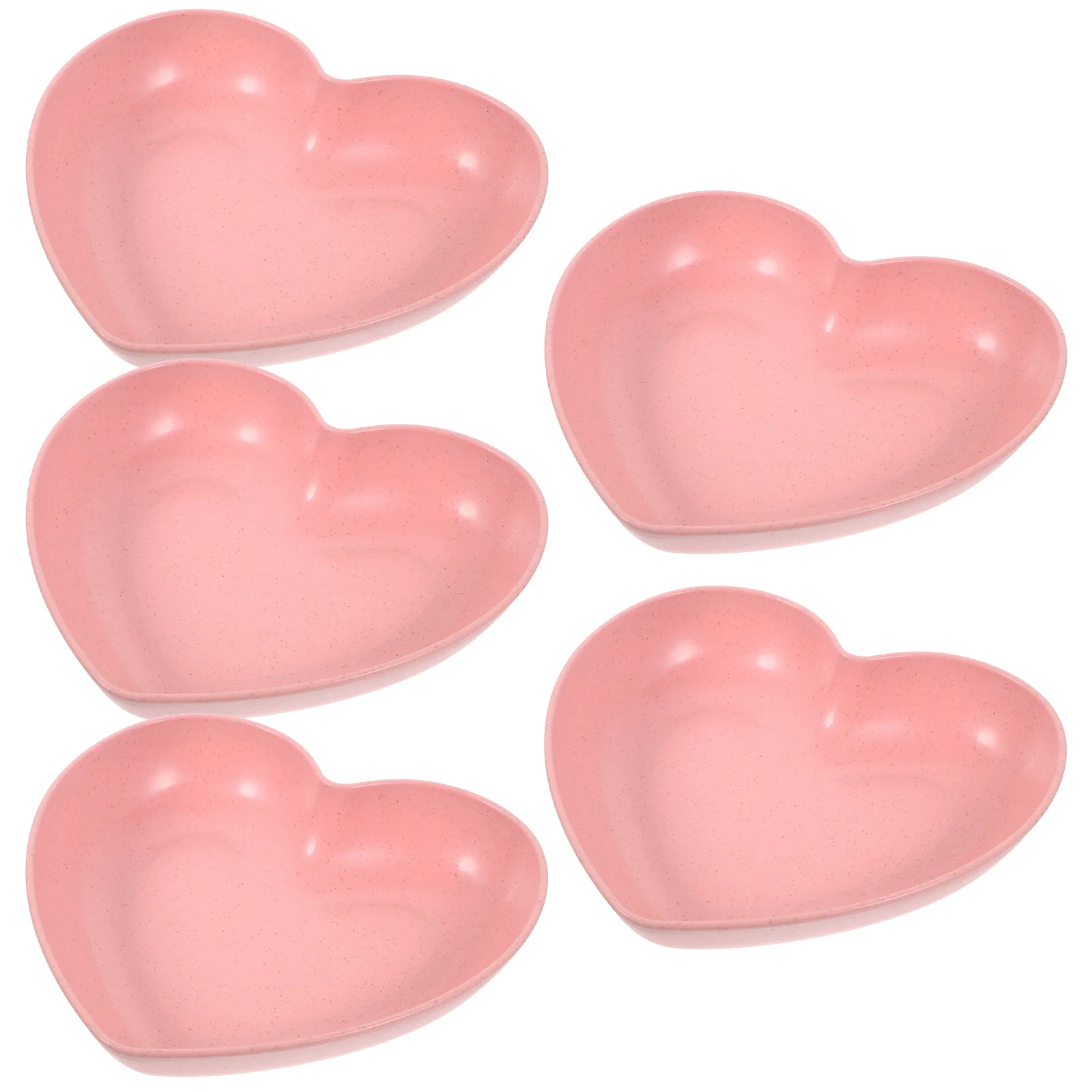 

5Pcs Hermit Crab Reptile Dish Heart Shape Anti-Spill Feeding Bowl Small Animal Water Bowl Durable Material Reptile Water Dish