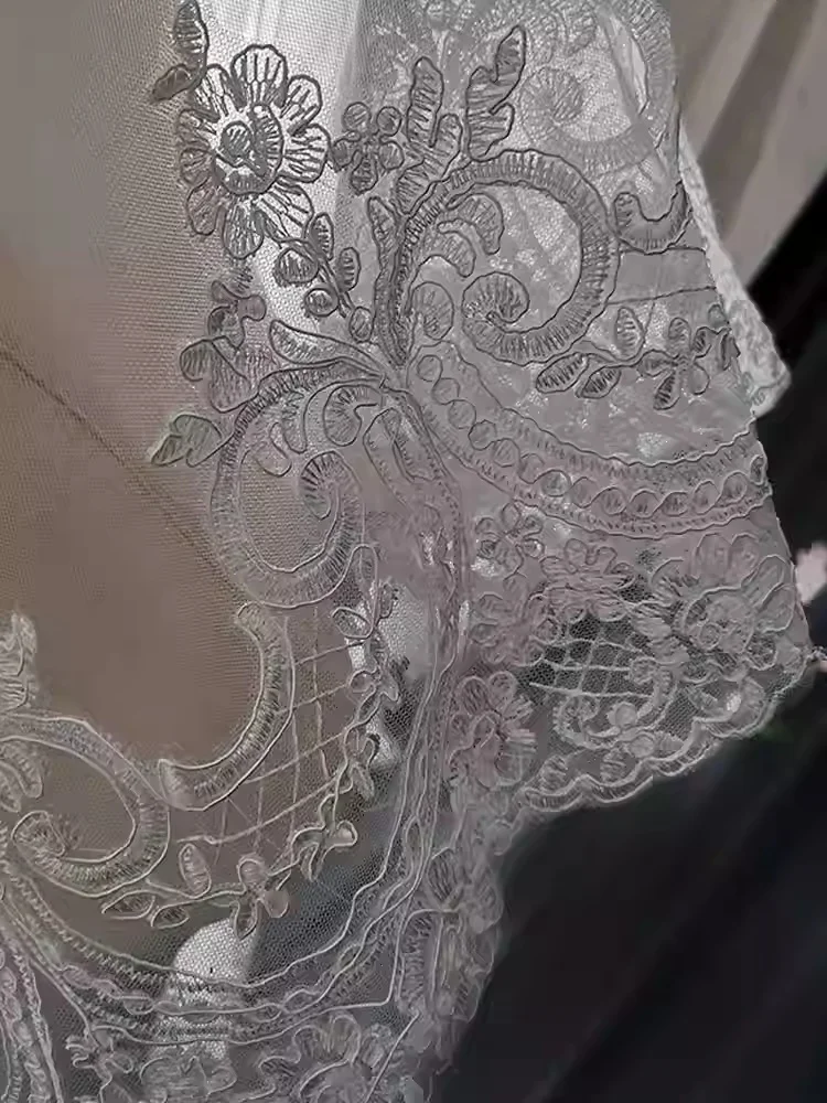 New Luxury French Retro Lace Decal Fabric Handmade DIY Clothing, Wedding Dress Trailing Background Decoration Accessories