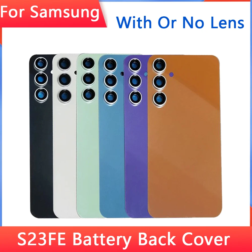 Back Battery Cover For Samsung Galaxy S23 FE S23FE Glass Door Rear Housing Cover Case Replacement for Galaxy S23FE S711 SM-S711B