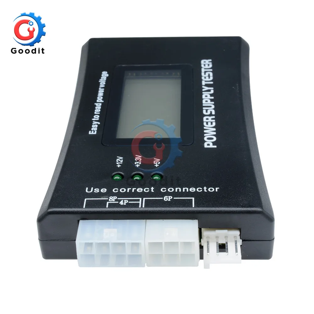 Digital LCD Display PC Computer 20/24 Pin LCD Power Supply Tester Check Quick Bank Supply Power Measuring Diagnostic Tester Tool